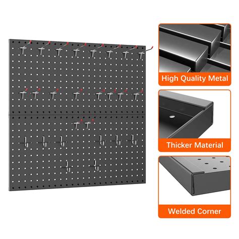 Snapklik WALMANN Metal Pegboard Panels For Wall Garage Tools