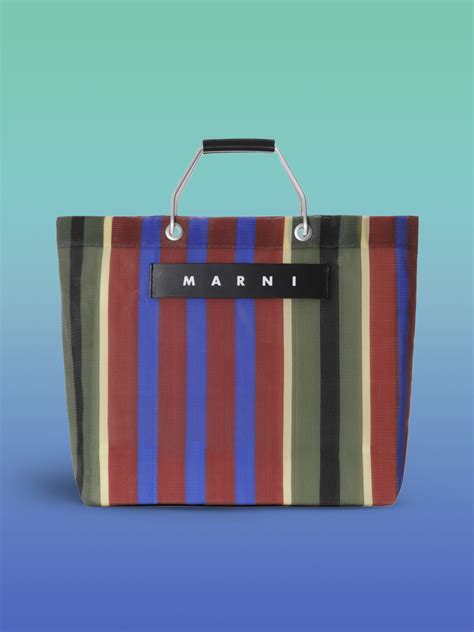 Marni Market Stripe Multicolor Blue Bag Marni