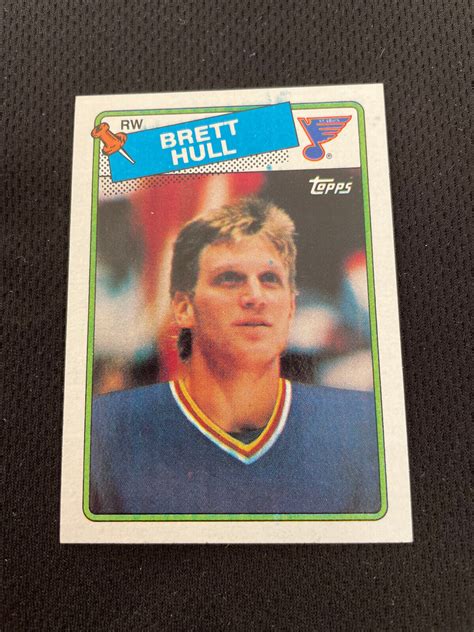 BRETT HULL ROOKIE TOPPS 1988 89 ST LOUIS BLUES RC LEGEND HOCKEY CARD EBay