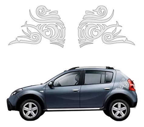 Kit Adesivos Colunas Renault Sandero Stepway Tribal Parcelamento Sem