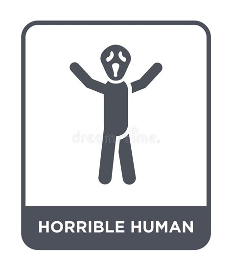 Icono Humano Horrible Icono Humano Horrible Del Vector Plano De Moda En