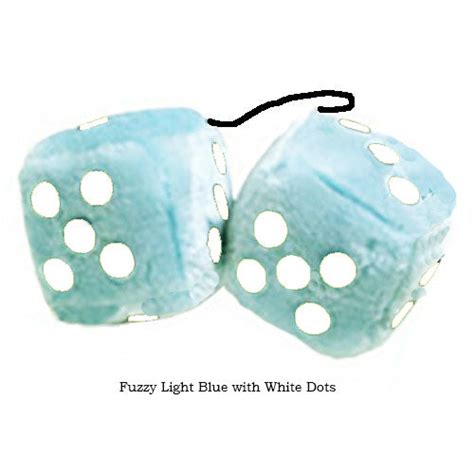 3 Inch Light Blue Fuzzy Dice Fuzzy Dice Shop