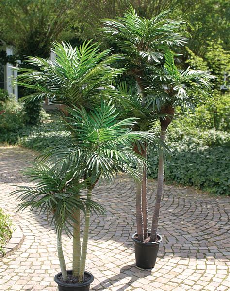 Künstliche Palme 3 fach getopft 180 cm grün