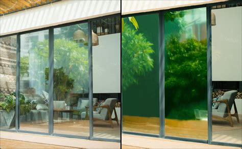 Hidbea One Way Privacy Window Film Sun Blocking Heat Control Home Glass Tint House Screen