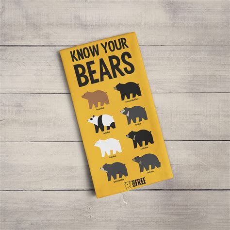 Know Your Bears Organic Tea Towel Born Free Shop