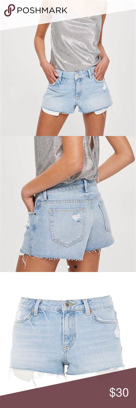 Topshop Cory Shorts Topshop “cory” Denim Shorts Light Wash Us 4uk 8 Worn A Handful Of Times