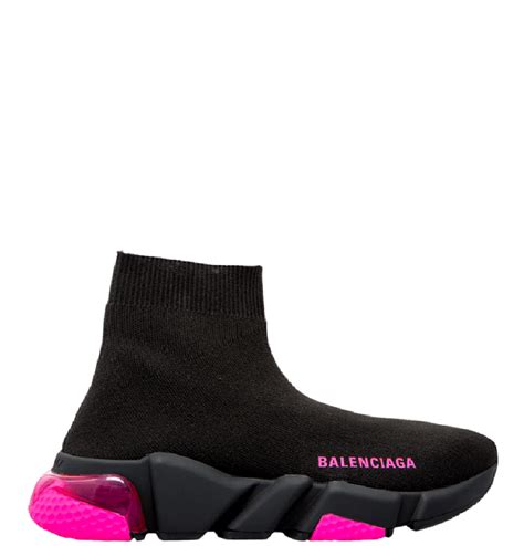 Gi Y N Balenciaga Speed Trainer Clear Black Pink W Gj