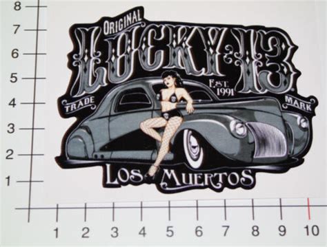 Lucky 13 Pin Up Aufkleber Sticker Hot Rod Us Car Vintage Racing Oem V8