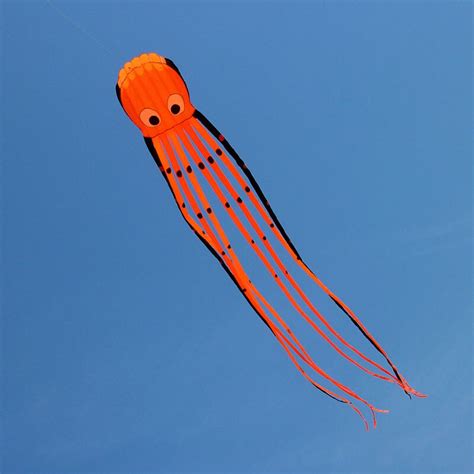 3d 8m Soft Octopus Kite For Kids With Handle Inflatable Kites For Show
