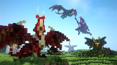 10 Minecraft Dragon Sculptures To Use In Your Worlds Youtube