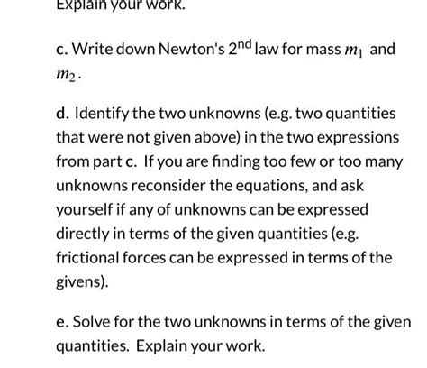 Solved 3 Consider The Diagram Below Where Two Masses M1