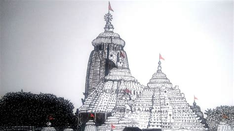 Jagannath Temple Puri Drawing Drawing And Painting