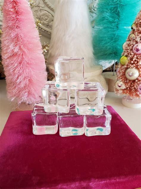 Set Of 6 Faux Ice Cubes Acrylic Cubes Bowl Fillers Clear Etsy