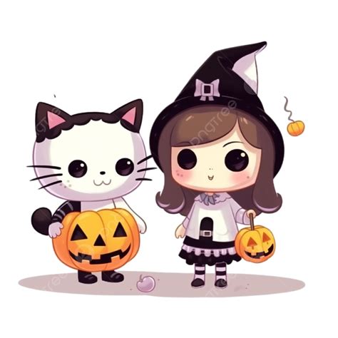 Ilustração Fofa De Desenho Animado De Halloween Png Personagem