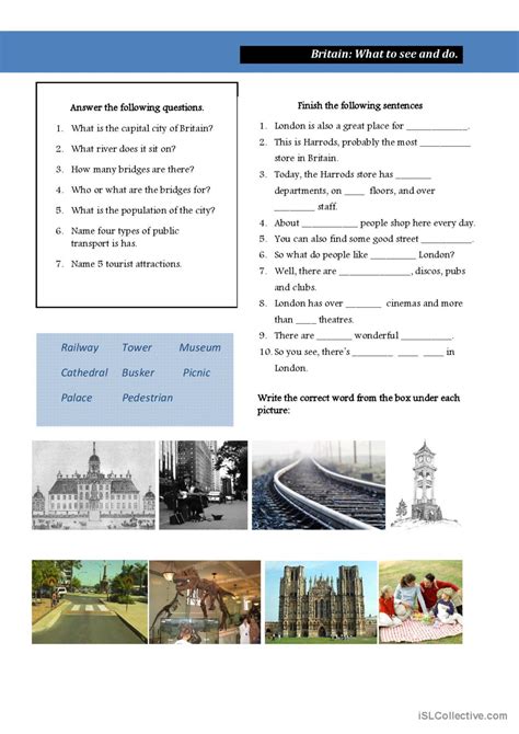 About London English Esl Worksheets Pdf Doc