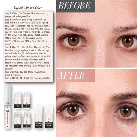 Lash Lift And Tint Kit Lash Lift Kit With Tint Black Curling And