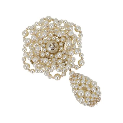 Chanel Brooch Fresh Water Pearl Abstract Camelia Mightychic