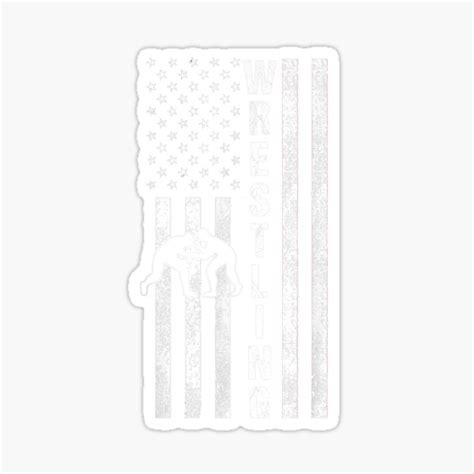 Usa Flag Patriotic Wrestler Gift American Flag Wrestling Sticker For