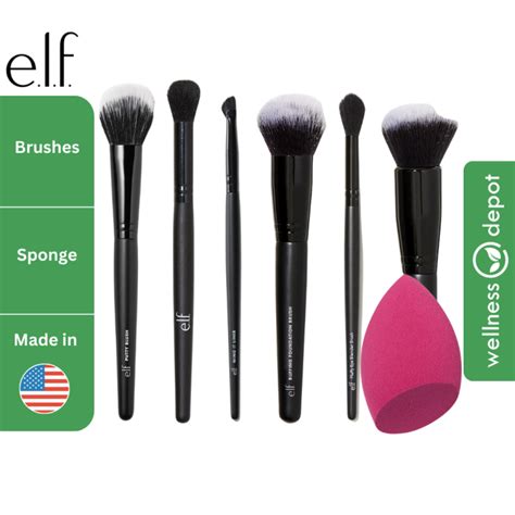 Elf Makeup Brush And Sponge Duo Perfect For Applying Foundation