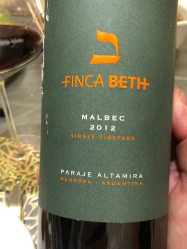 Finca Beth Single Vineyard Paraje Altamira Malbec Vivino Us