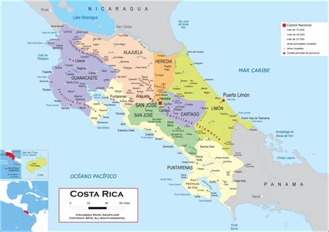 Mapa De Costa Rica Mapa F Sico Geogr Fico Pol Tico Tur Stico Y