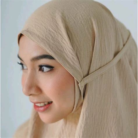 Jual Bergo Maryam Rayon Crinkle Airflow Jilbab Instan Mariyam Tali