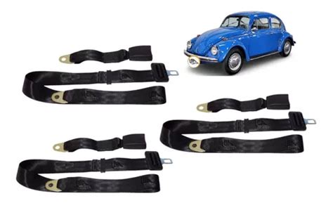 Cinto De Segurança Vw Fusca Abdominal 2 Pontos Kit Traseiro