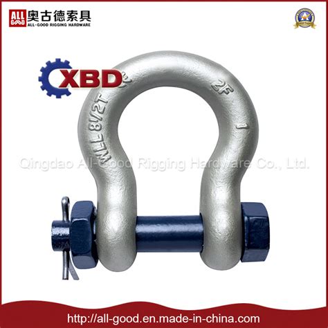 Us Type Drop Forged Safety Bow Shackle With Bolt And Nut China