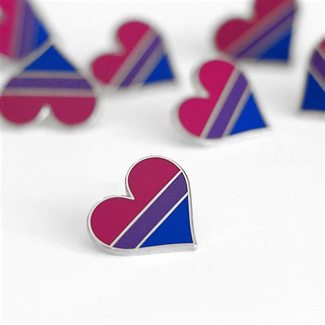 Prideoutlet Lapel Pins Bisexual Pride Heart Lapel Pin