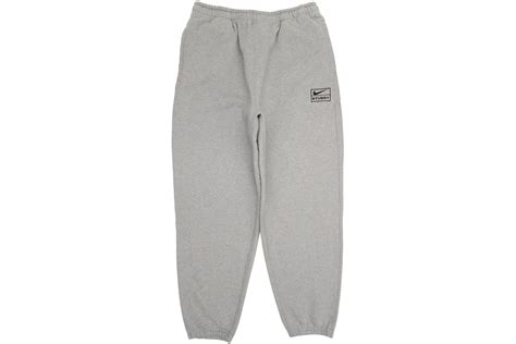 Nike X Stussy Fleece Sweatpants Grey Ss23 Ss23 Mens Gb