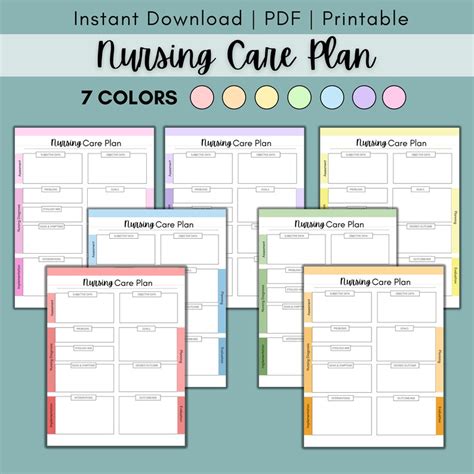 Nursing Care Plan Care Plan Nclex Nursing Template Nursing Etsy