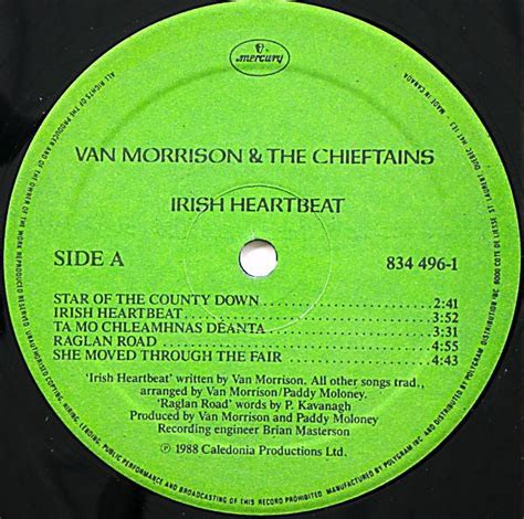 Van Morrison And The Chieftains Irish Heartbeat Vinyl Pursuit Inc