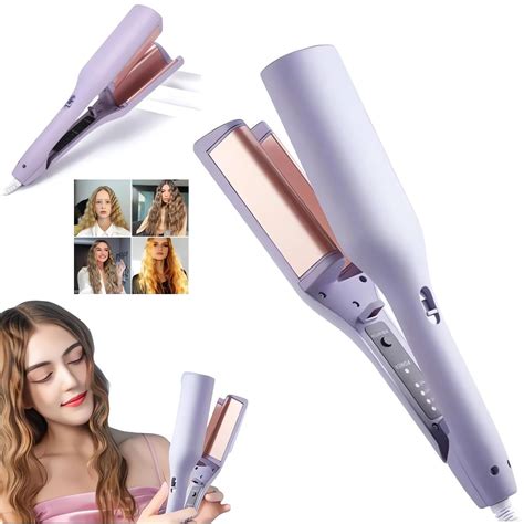 Luoyinda Curly Irons For Hair Non Damaging Hair French Wave Curling Rommantic French Egg Roll