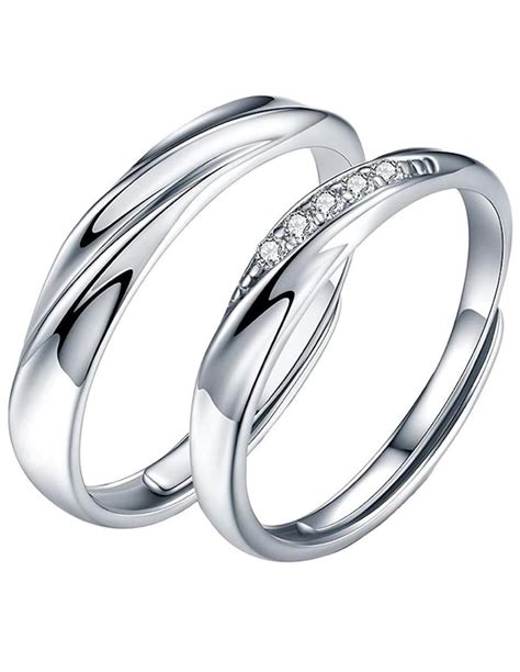 Set Anillos De Matrimonio Clepsidra De Plata