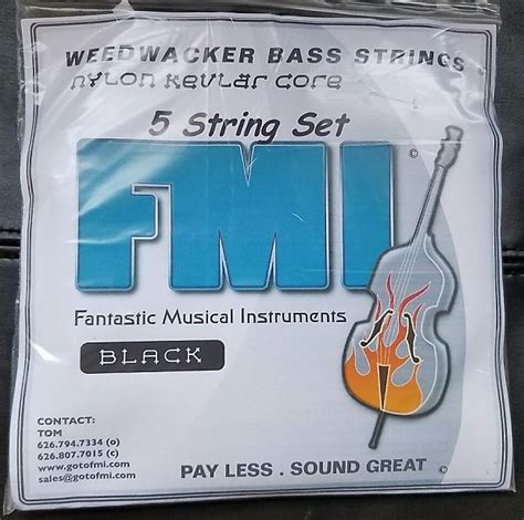 Weedwacker Bass Strings Fmi 5 String Set Upright Bass Black Reverb