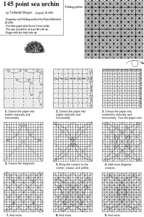 Origami Sea Urchin By Toshiyuki Meguro Origami Resource Center