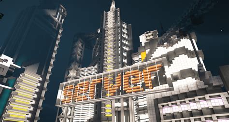 Futuristic Sci Fi City Hub MiniGames Lobby 150x150 Minecraft Map