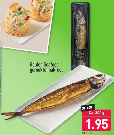 Golden Seafood Gerookte Makreel G Aanbieding Bij Aldi