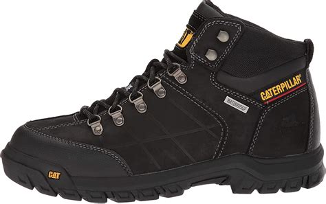 Caterpillar Mens Shoes Threshold Wp St Leather Steel Toe Lace Black