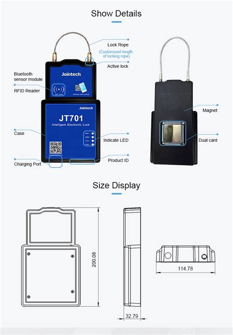 4g Cargo Security Lock Jointech Jt701 Smart Gps Padlock For Container