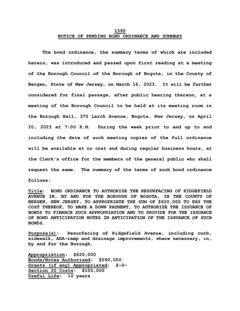 Bogota Blog NJ: Public Notice