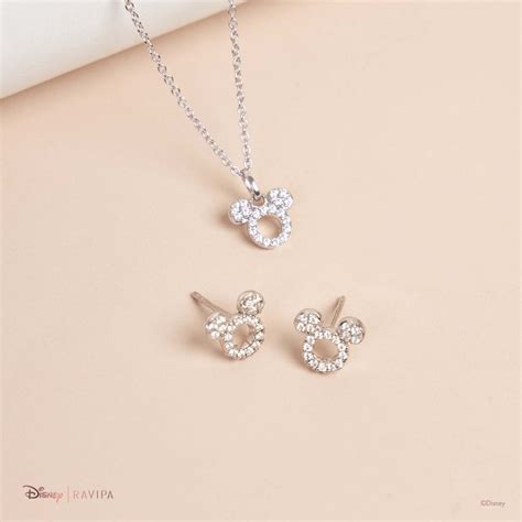 Silver Mickey Mouse Diamond Necklacen N N N Ravipa