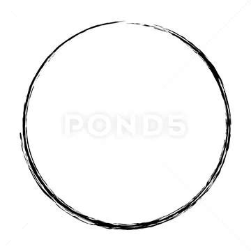 Circle Frame Border Background Shape Template For Decorative Grunge