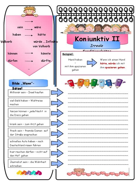 Konjunktiv Ii Arbeitsblatter 26296 Pdf