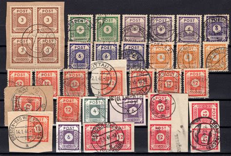 Soviet Zone East Saxony Lot Used Stamps Europe Germany Colonies