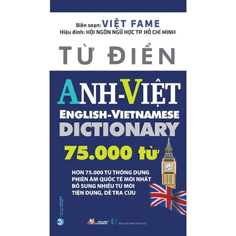 Từ Điển Anh - Việt 75.000 Từ - Hội Ngôn Ngữ Học TP. Hồ Chí Minh | NetaBooks