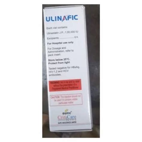 Ulinafic Ulinastatin Injection100000 I U Packaging Size Standard