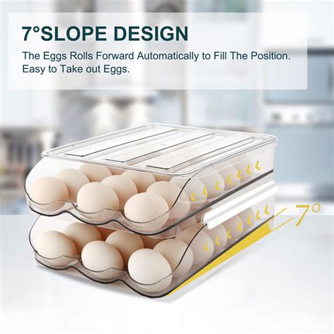 Snapklik MesRosa Large Capacity Egg Holder Automatically Rolling