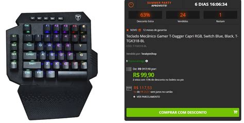 Terabyte On Twitter Oferta Teclado Mec Nico Gamer T Dagger Capri