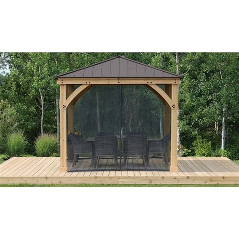 Yardistry 10 X 10 Meridian Gazebo Mosquito Mesh Kit YM11753COM